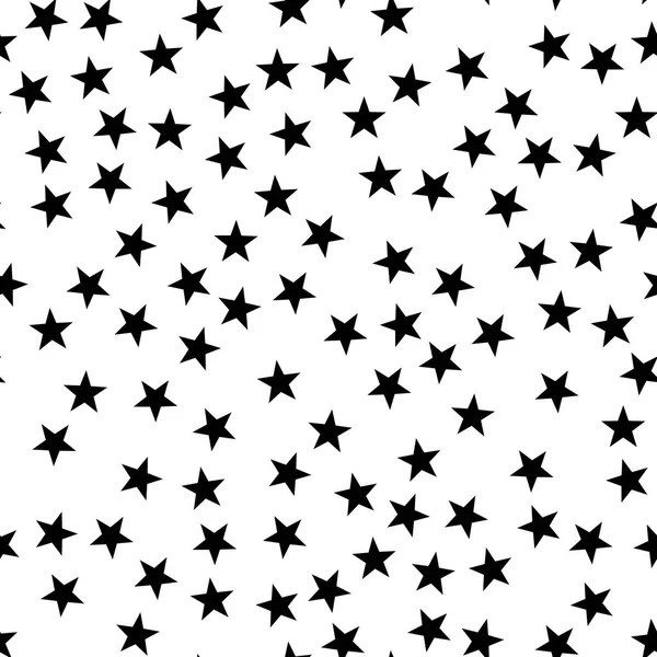 Star Seamless Pattern Night Space Christmas Theme Flat Vector Background — Stock Vector