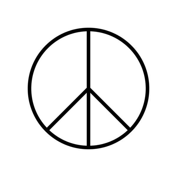 Символ миру. Проста плоска векторна піктограма. Чорний знак на білому фоні — стоковий вектор