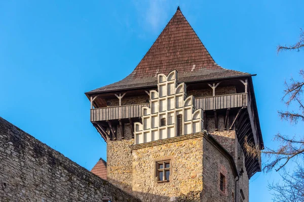 Lipnice nad Sazavou. Gotik tarzı Ortaçağ Kalesi, Çek Cumhuriyeti — Stok fotoğraf