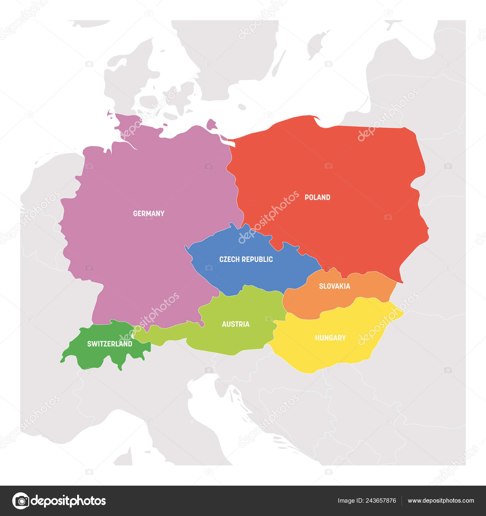 Orta Avrupa bölge. Avrupa