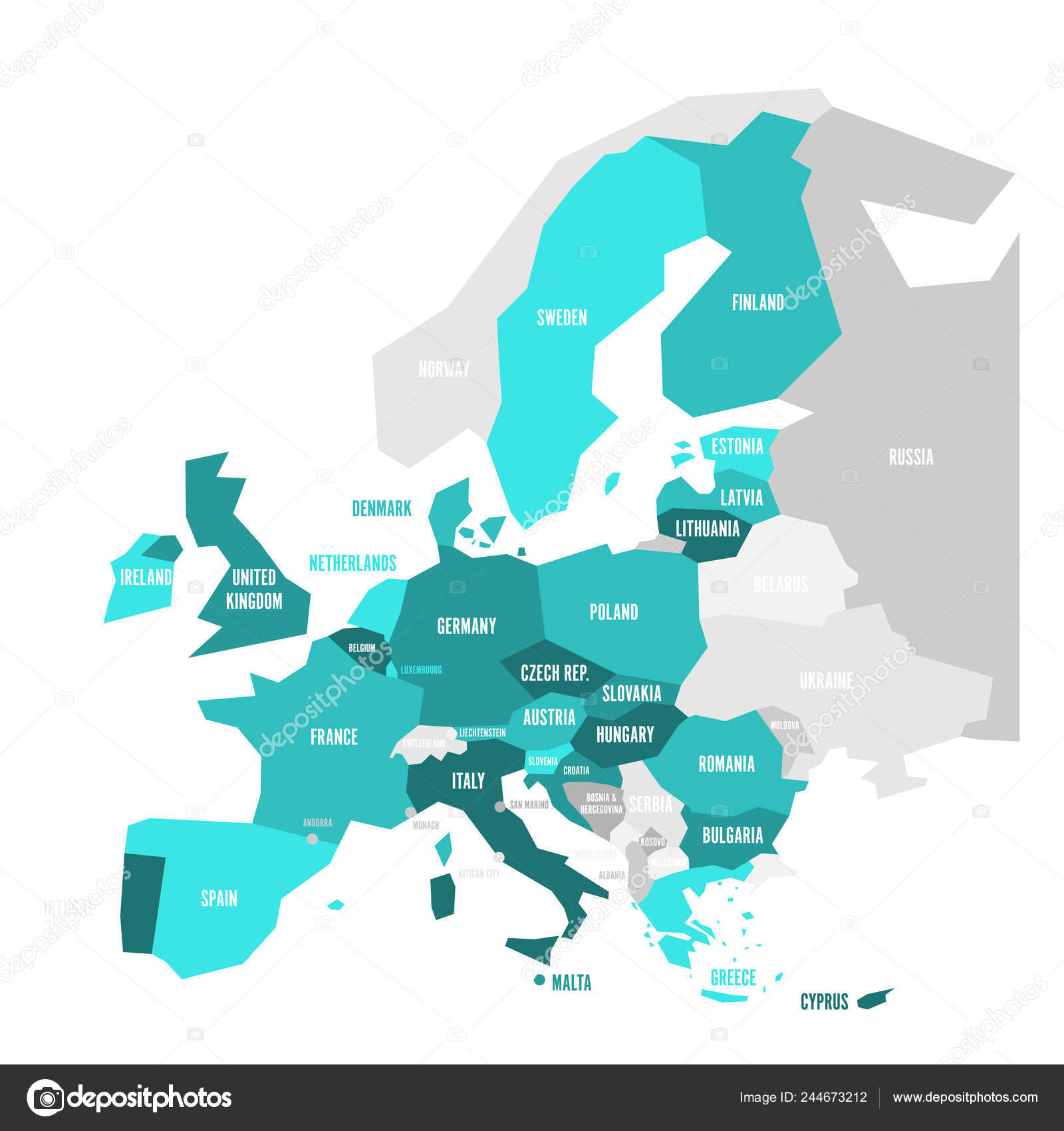 A Mis En évidence De 28 Etats Membres De Lunion Européenne