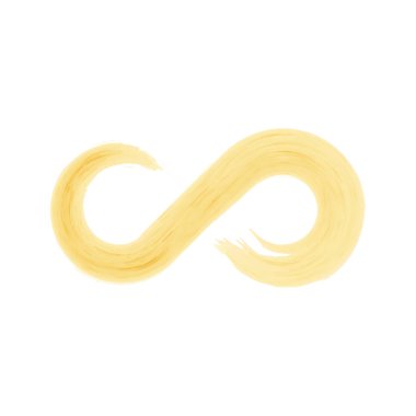 Orange infinity symbol icon. Hand drawn watercolor vectori illustration clipart
