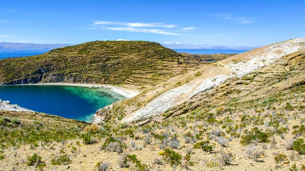 Νήσος του Ήλιου στη λίμνη Τιτικάκα, Βολιβία, Νότια Αμερική — Φωτογραφία Αρχείου