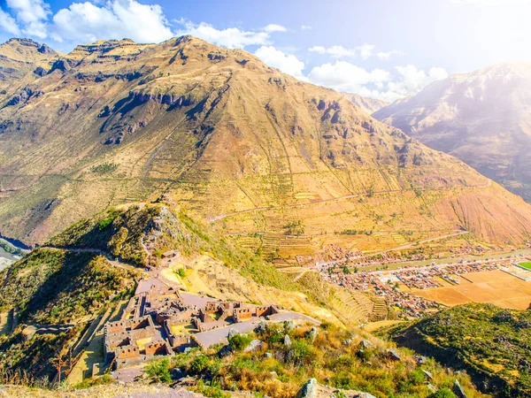 Pisac - Sito archeologico inca nella valle Urubamba vicino Cusco, Perù — Foto Stock