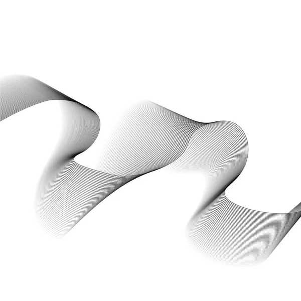 Abstrakter transparenter grauer Wellenhintergrund. Rauchereffekt Design-Element Tapete. Modernes Design EPS10 Vektorillustration — Stockvektor