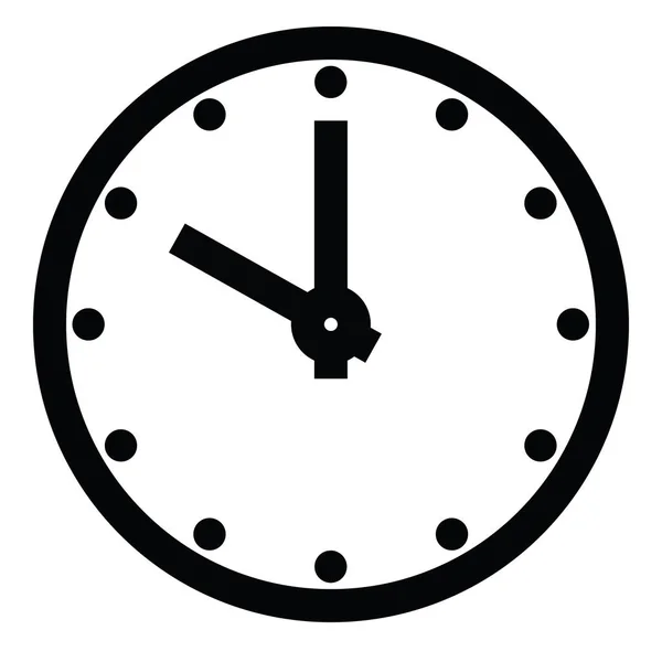 Cara de relógio. Mostrador em branco com ponteiro de hora e minuto. Os pontos marcam horas. Ilustração simples do vetor plano — Vetor de Stock