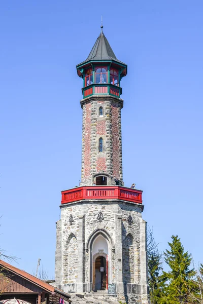 Stepanka - vieille tour de guet en pierre dans la Bohême du Nord, République tchèque — Photo