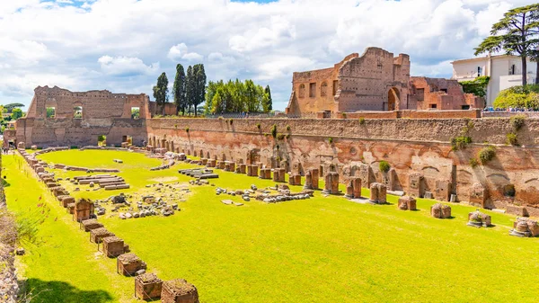 Palatino - Ippodromo di Domiziano. Sito archeologico Palatino, Roma, Italia — Foto Stock