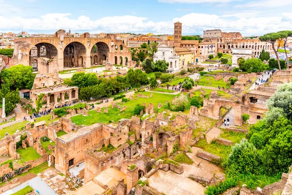 Foro Romano, Foro Latino Romano, cenere più importante dell'antica Roma, Italia — Foto Stock