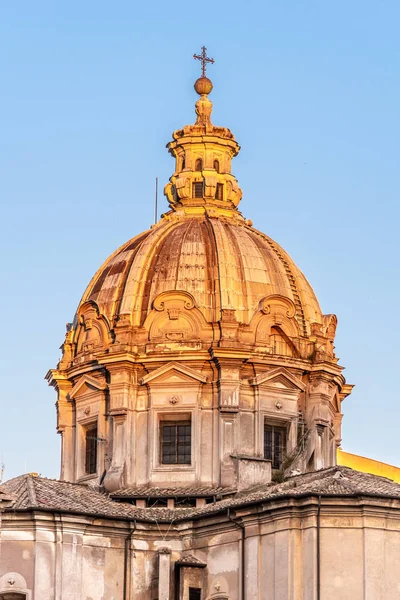 Church of Saint Luca and Martina, Italian: Santi Luca e Martina, in Roman Forum, Rome, Italy. Early morning sunrise time — Stock Photo, Image