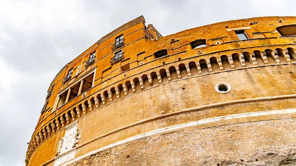 Castel Santangelo-közeli kilátás a felső rész, Róma, Olaszország — Stock Fotó