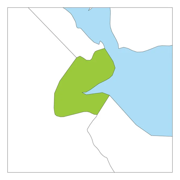 Carte de Djibouti vert mis en évidence avec les pays voisins — Image vectorielle