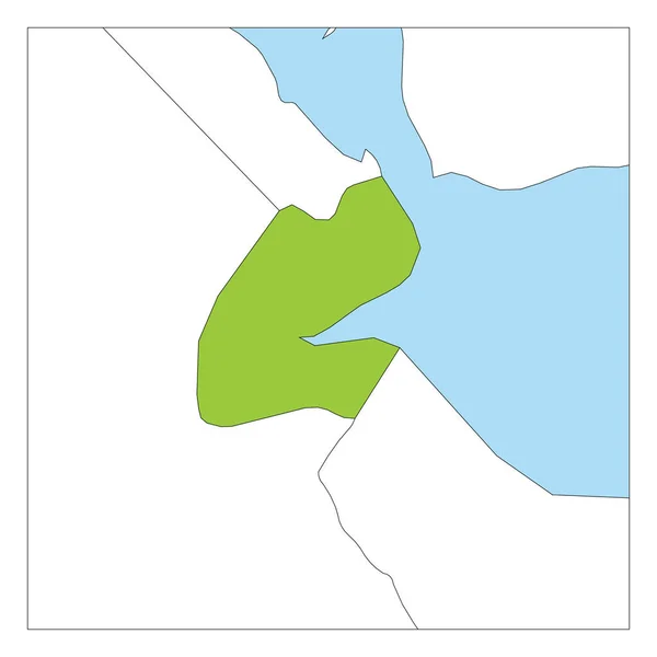 Karte von Dschibuti grün hervorgehoben mit Nachbarländern — Stockvektor