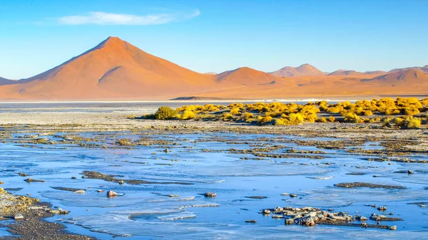 Dağ doruklarına Laguna Colorada Bolivya — Stok fotoğraf