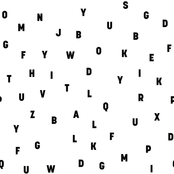 Modèle de lettres sans couture. Panneaux d'ordre aléatoire. Fond vectoriel — Image vectorielle