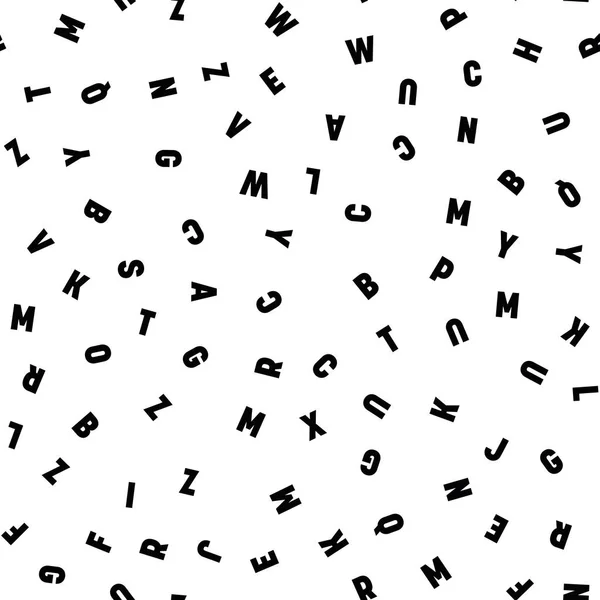 Sömlöst mönster av bokstäver. Slumpmässiga order skyltar. Vektor bakgrund — Stock vektor