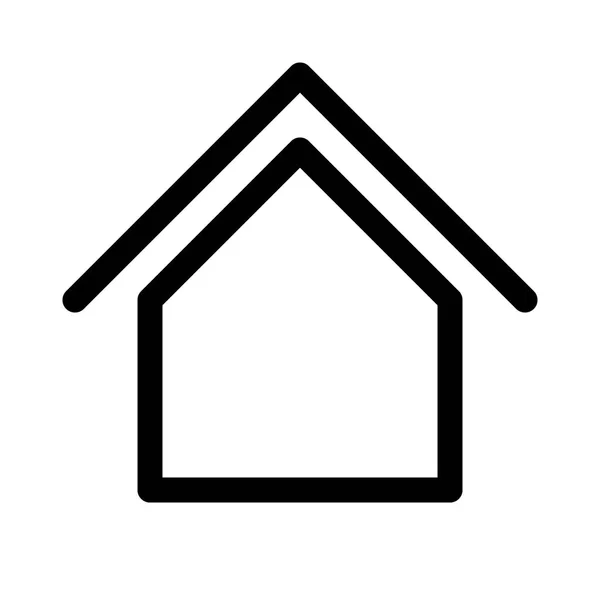 Signo casero. Símbolo de la casa. Esboza el elemento de diseño moderno. Icono simple vector plano negro con esquinas redondeadas — Vector de stock