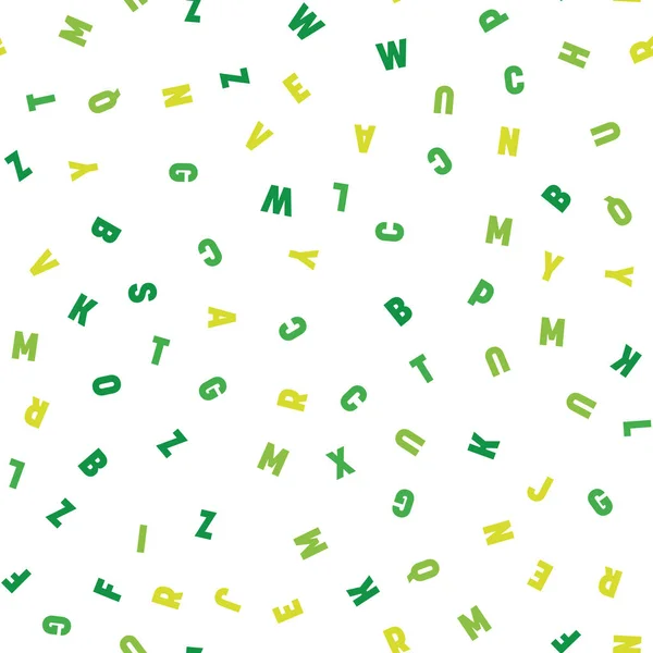 Modèle sans couture de lettres colorées. Panneaux d'ordre aléatoire. Fond vectoriel — Image vectorielle