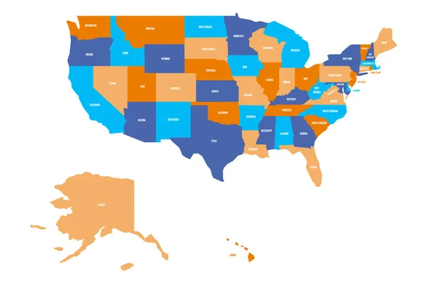 Ο χάρτης μας. Διάνυσμα χάρτη των ΗΠΑ, Ηνωμένες Πολιτείες — Διανυσματικό Αρχείο