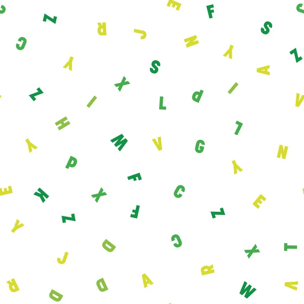 Modèle sans couture de lettres colorées. Panneaux d'ordre aléatoire. Fond vectoriel — Image vectorielle