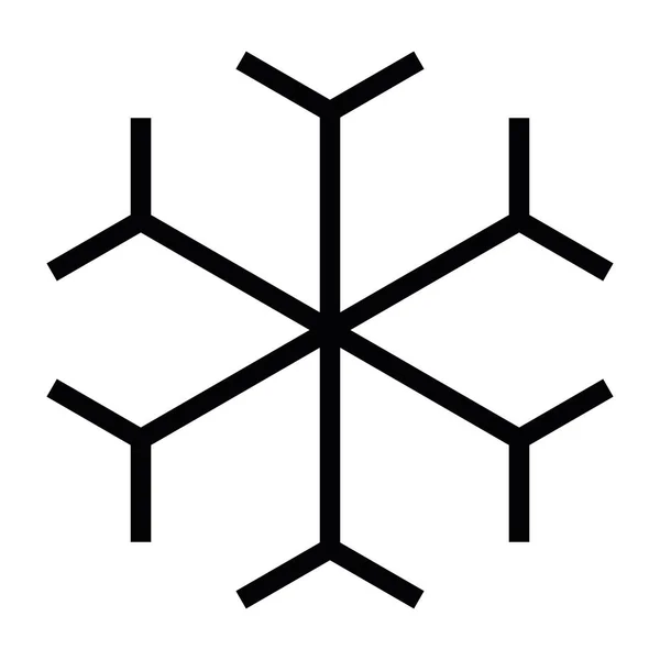 Піктограма сніжинки. Різдвяна та зимова тема. Проста плоска чорна ілюстрація на білому тлі — стоковий вектор