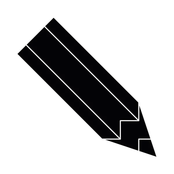 Durchsichtige schwarze Bleistift-Silhouette. einfaches flaches Vektorsymbol — Stockvektor