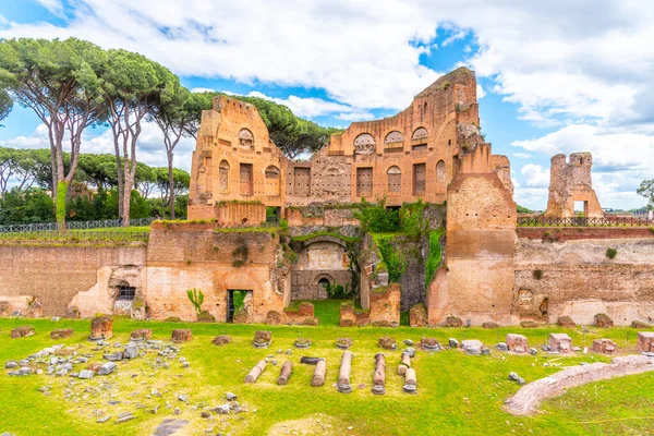 Palatino - Ippodromo di Domiziano. Sito archeologico Palatino, Roma, Italia — Foto Stock