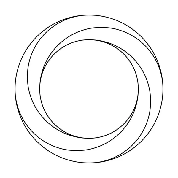 Schwarz umrandete Ringgestaltung. Orbit-Symbol. Vektorillustration — Stockvektor