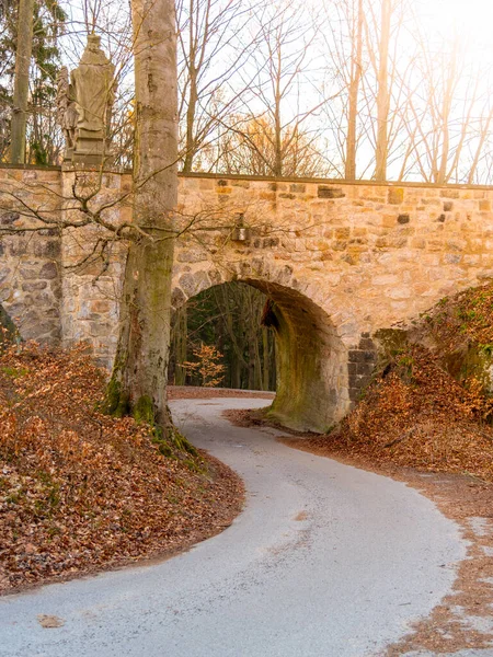 Ponte d'ingresso del Castello di Valdstejn nel Paradiso Boemo, Repubblica Ceca — Foto Stock
