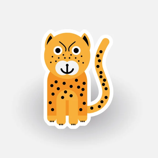 Buon personaggio dei cartoni animati Cheetah — Vettoriale Stock