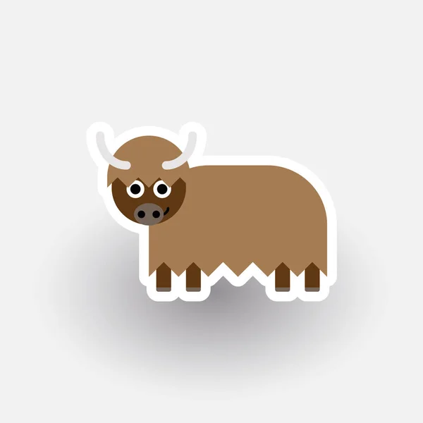 Happy Yak personnage de bande dessinée — Image vectorielle