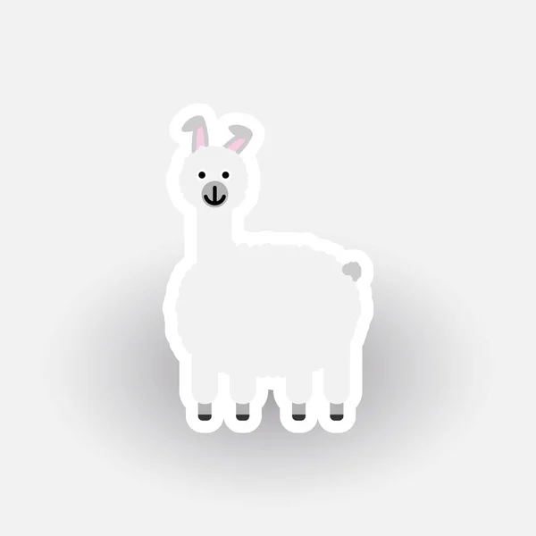 Personaje de dibujos animados Happy Llama — Archivo Imágenes Vectoriales