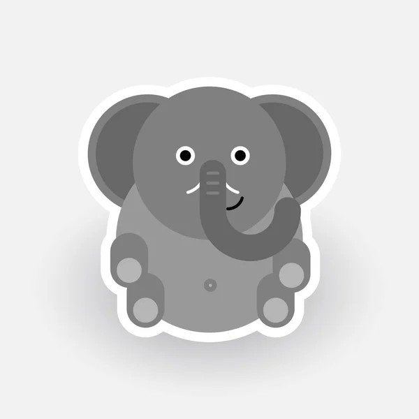 Glückliche Elefantenfigur — Stockvektor