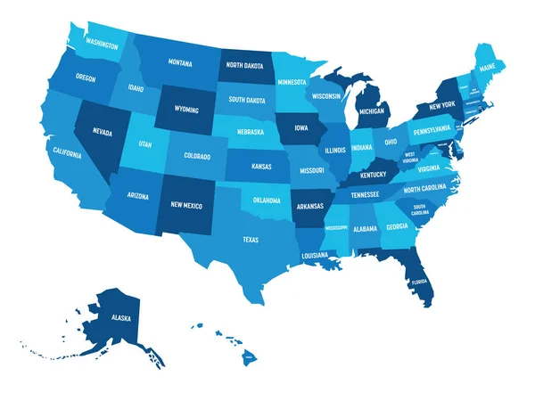 アメリカ地図 — ストックベクタ