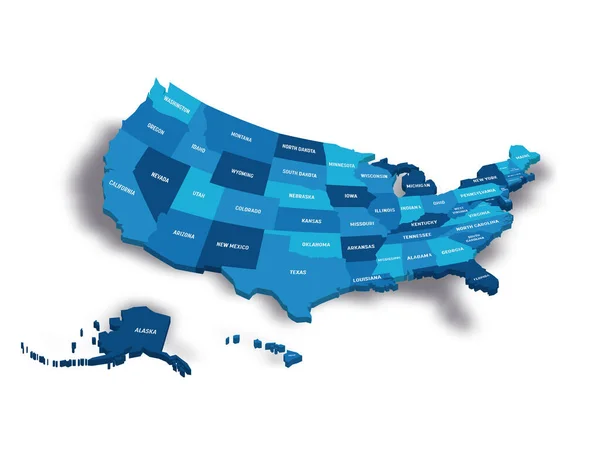 Mapa online de Estados Unidos — Archivo Imágenes Vectoriales