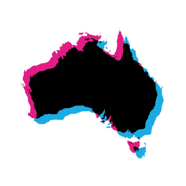 Silueta Austrálie — Stockový vektor