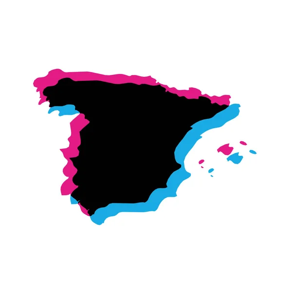 Espagne pays silhouette — Image vectorielle