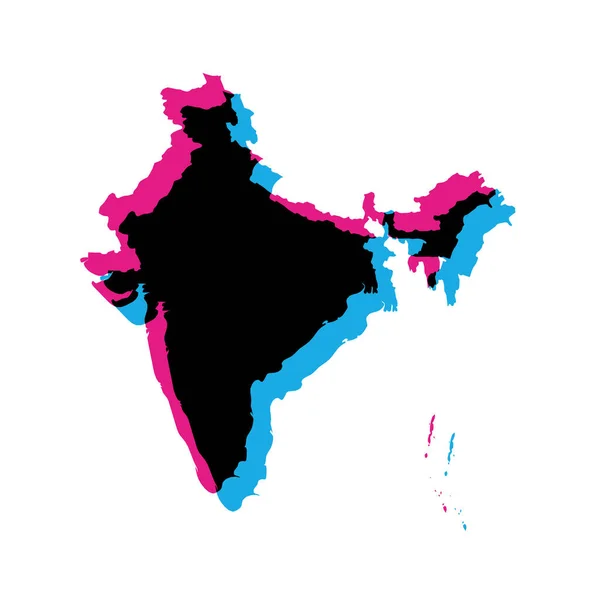 Indie země silueta — Stockový vektor
