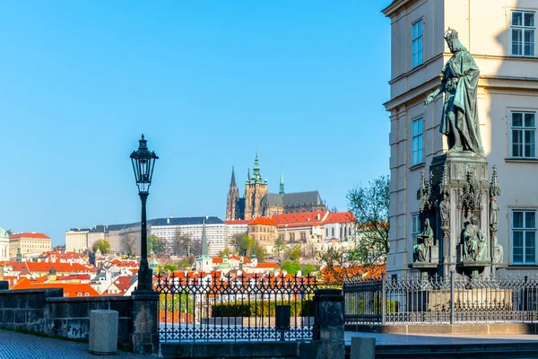 Charles IV and Prague Castle — Stock Photo, Image