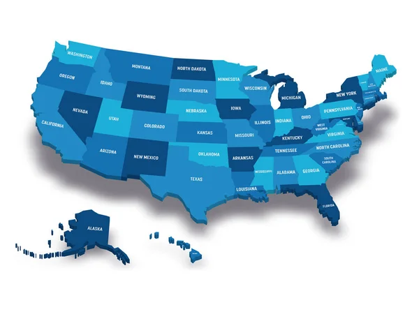 Mapa online de Estados Unidos — Archivo Imágenes Vectoriales