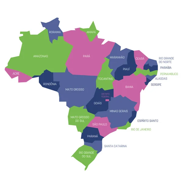Estados de Brasil — Vector de stock