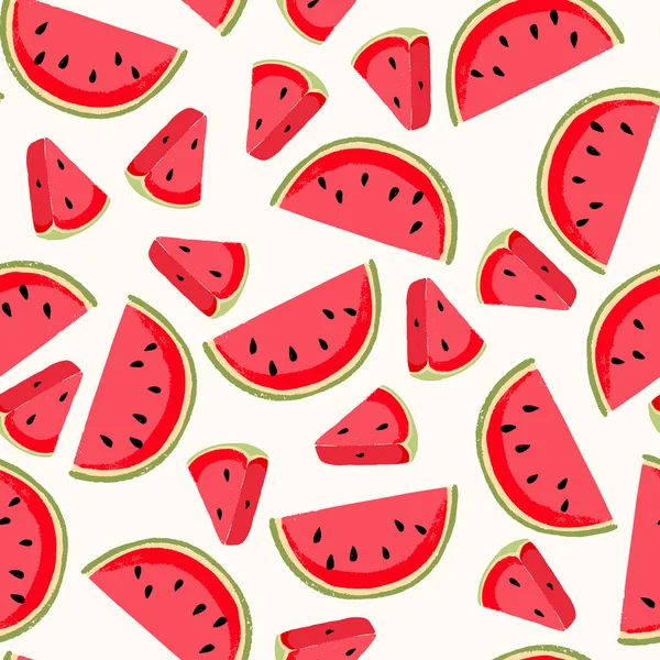 Meloun meloun bezešvý vzor — Stockový vektor