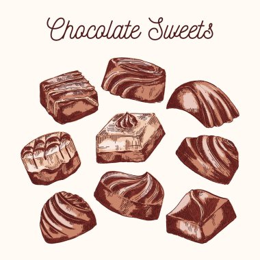 Çikolatalı tatlılar topluluğu