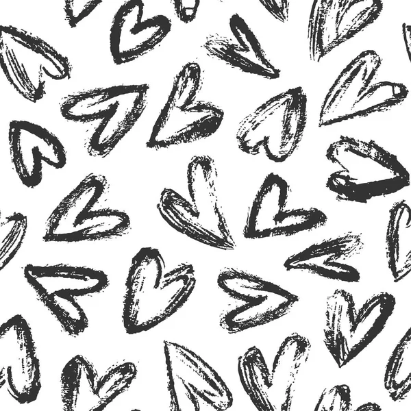 Fond de coeur dessiné à la main 01 — Image vectorielle
