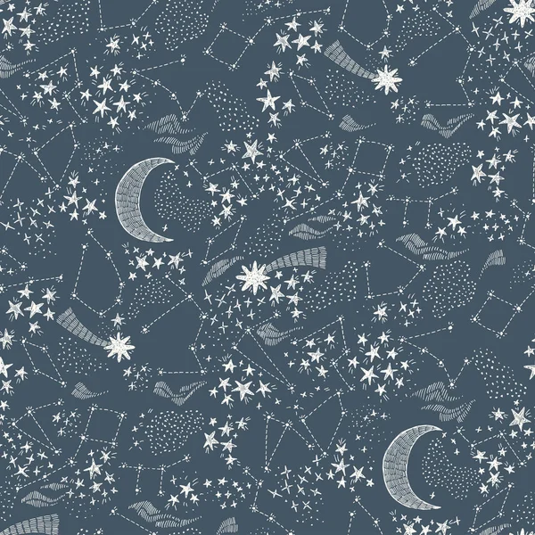 Stjärnhimmel sömlösa mönster-02 — Stock vektor