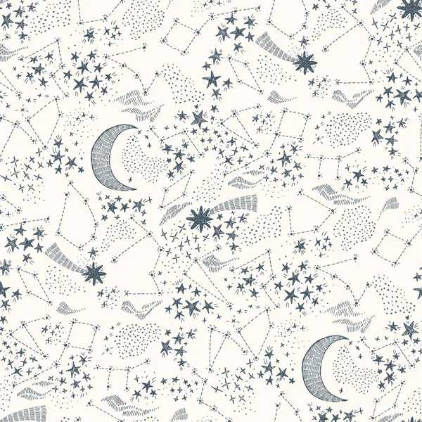 Starry sky seamless pattern-01 — Stock Vector