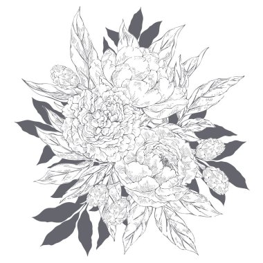 Vintage çiçek buketi