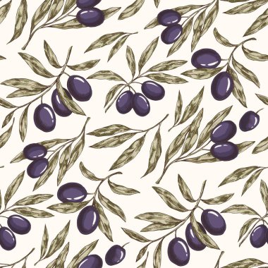 Zeytin dallarıyla kusursuz desen