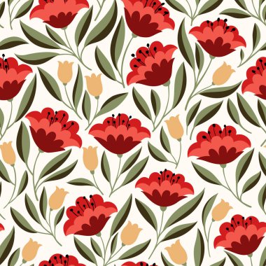 Halk çiçek seamless modeli