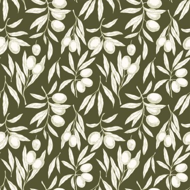 Zeytin dallarıyla kusursuz desen